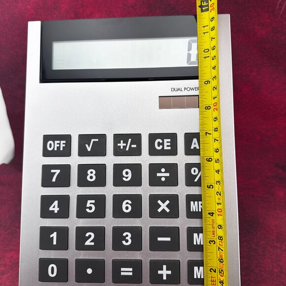 PHILIPPE AMIEL JUMBO DESKTOP CALCULATOR, ELECTRONIC TILT DISPLAY, A4-SIZED - Picture 9 of 11